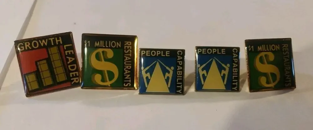 Restaurant Lapel Pins Lot Of 5 Leadership $1millon Dollar Restaurant Pins